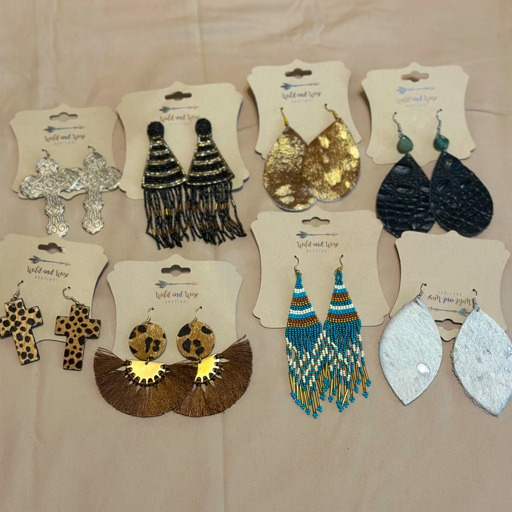 Bundle of 8 Earrings Boho Western Santa Fe Boutique